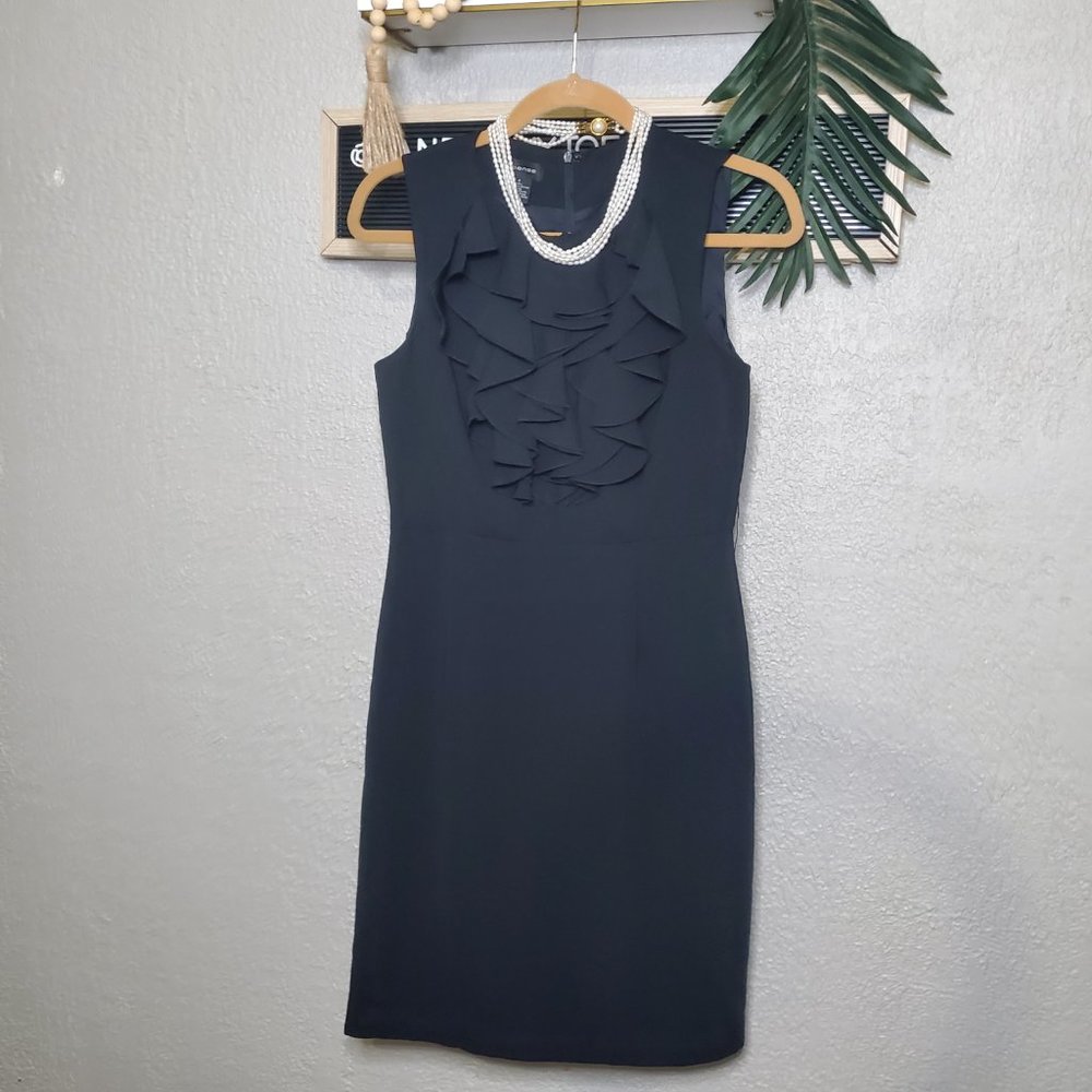 Spense I Black Career Professional Ruffled Dress Size 4 - Picture 5 of 11